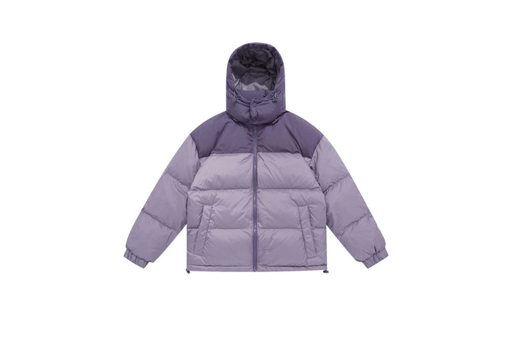 Men's Short Boxy Padded Jacket with High Hood, Drawstring and Elastic Sleeve Cuffs Mune Fashion