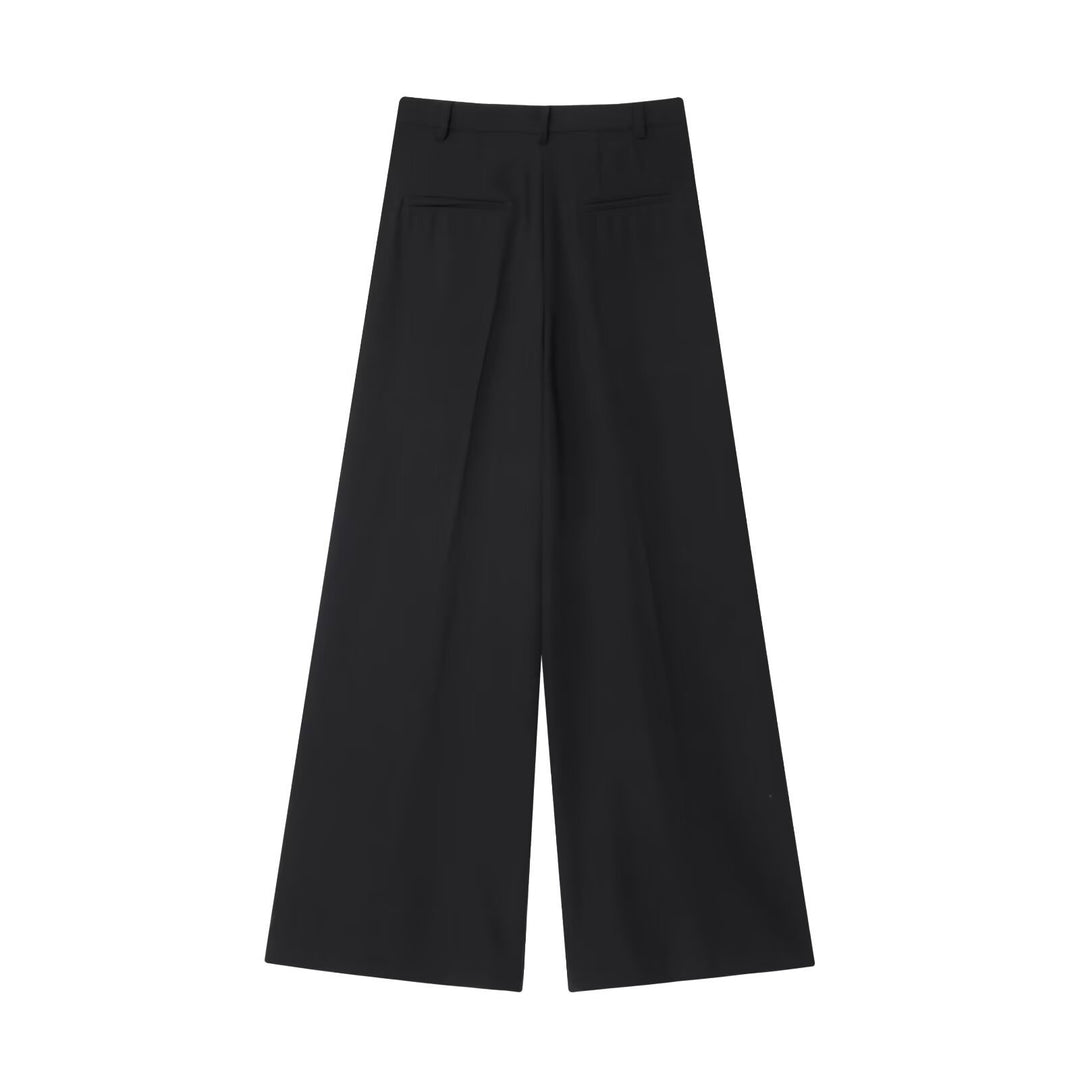 Women's High-Waisted Culotte Pants with Wide Legs, Crease and Stylish Tailoring Look Mune Fashion