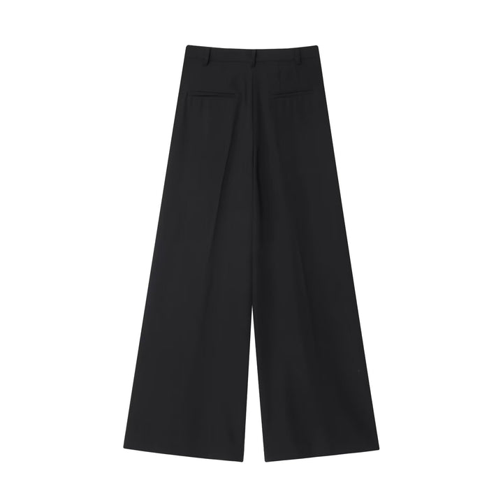 Women's High-Waisted Culotte Pants with Wide Legs, Crease and Stylish Tailoring Look Mune Fashion