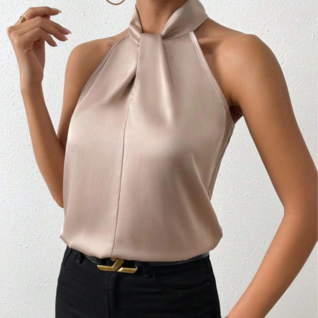 Mune Fashion | Women's Knot Neck Style Top Silk