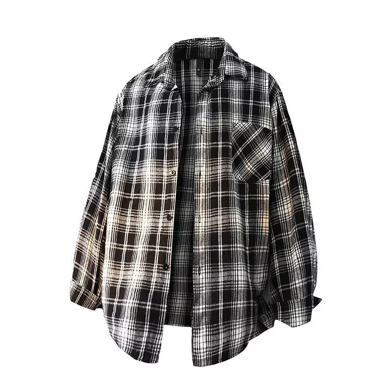 Women Oversized Check Shirt Mune Fashion