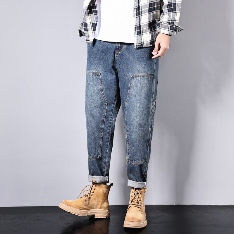 Men's Comfortable Vintage Cargo Jeans Mune Fashion
