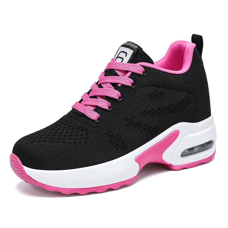 Women's nan aerobic and everyday sneakers with shock-absorbing air cushion zone, elastic knit upper and ergonomic footbed Mune Fashion