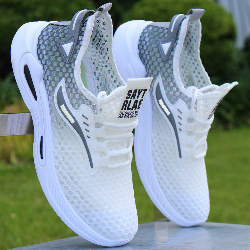 Men's Breathable Mesh Slip-On Running Shoe with Reflective Details and Memory Foam Cushioning Mune Fashion