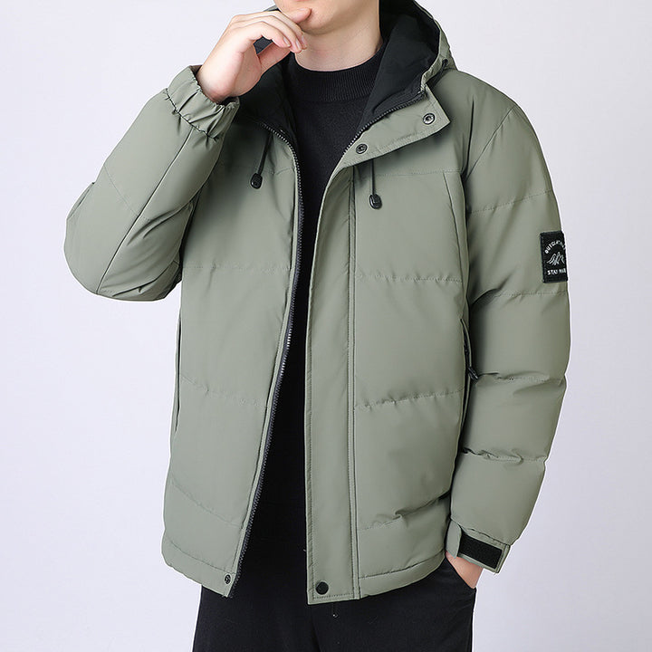 Men's hooded padded jacket with thermal lining and adjustable hem Mune Fashion
