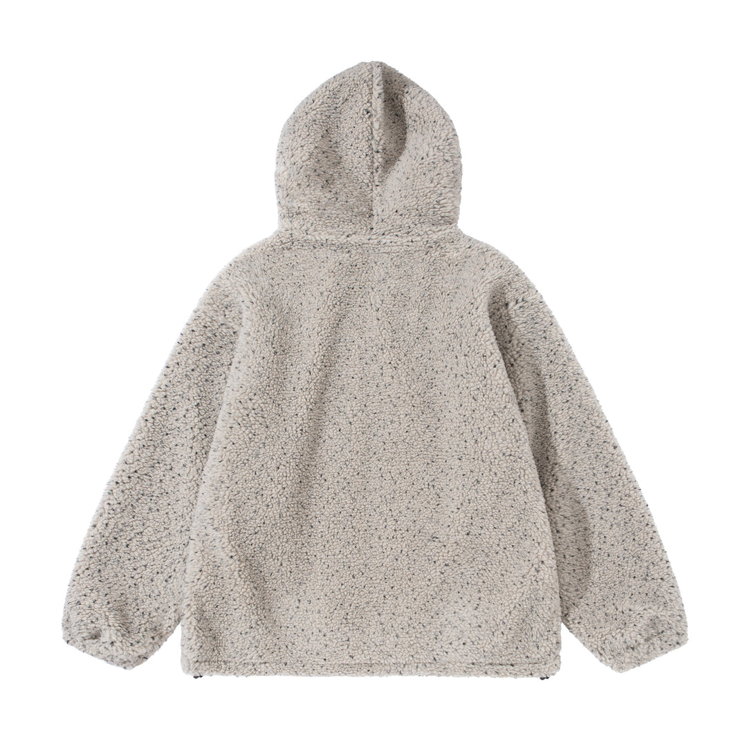 Unisex Boxy Teddy-Fleece Hoodie Jacket with Zipper Mune Fashion
