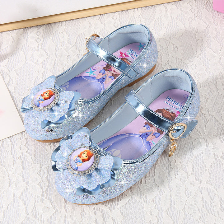 Girls' ballerinas with glitter and bow appliqué Mune Fashion