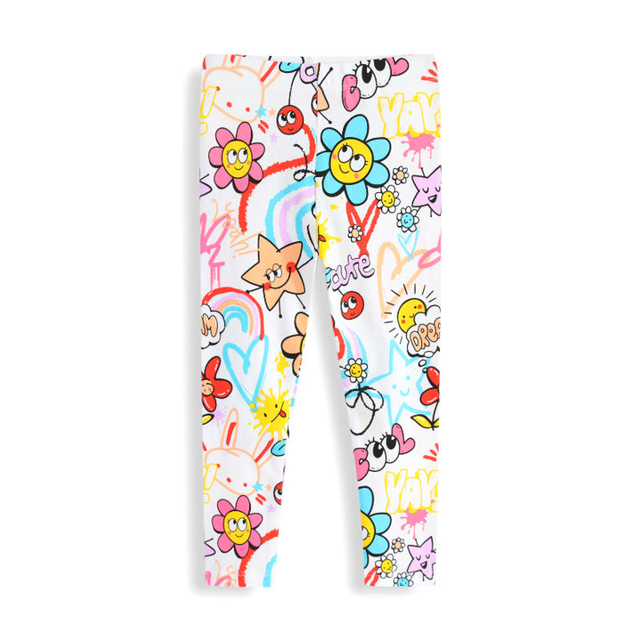 Girls leggings with colorful spring design Mune Fashion