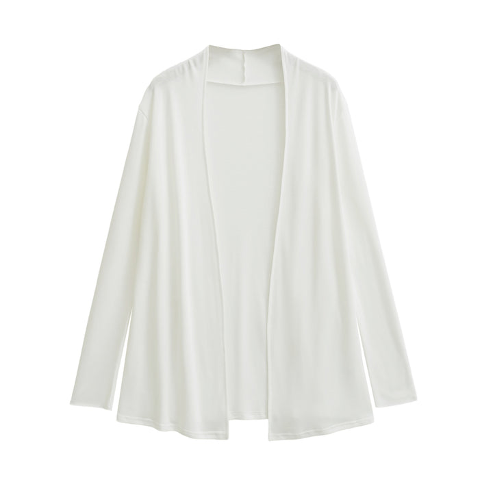 Women Open Flowing Jersey Cardigan with Waterfall Edge Mune Fashion
