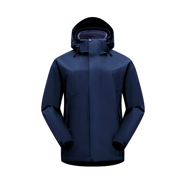 Men's nano matte waterproof urban outdoor jacket with taped seams, removable hood and fleece collar Mune Fashion