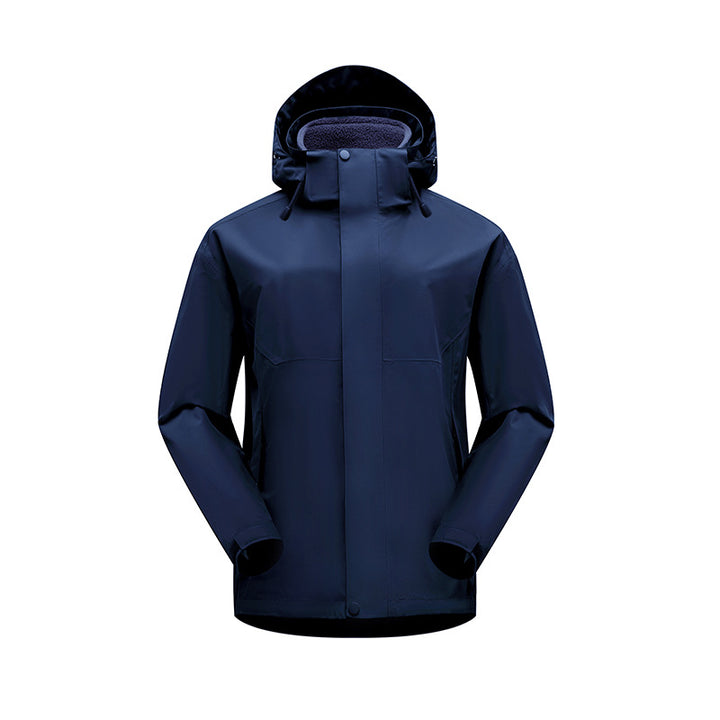 Men's nano matte waterproof urban outdoor jacket with taped seams, removable hood and fleece collar Mune Fashion