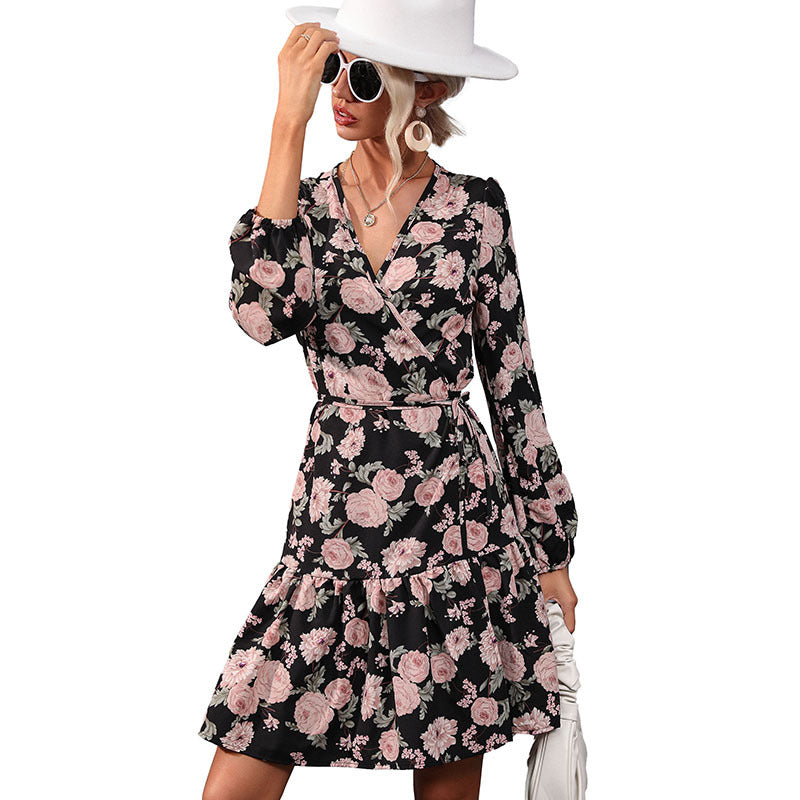 Ladies Flower Dress Mune Fashion
