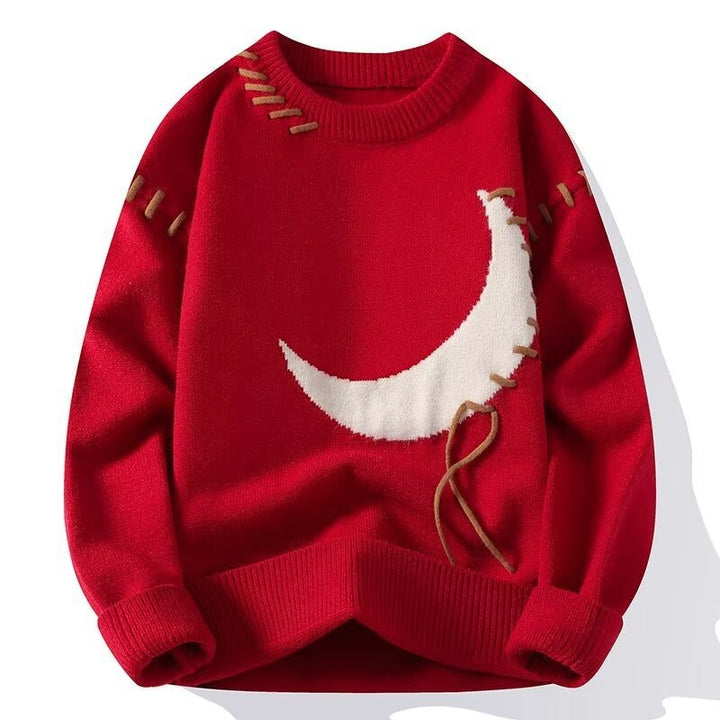 Women's Cozy Crew Neck Sweater with Creative Details Mune Fashion