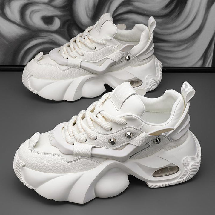 Women Voluminous Platform Sneakers with Sculptural Sole and Visible Air Chamber Mune Fashion
