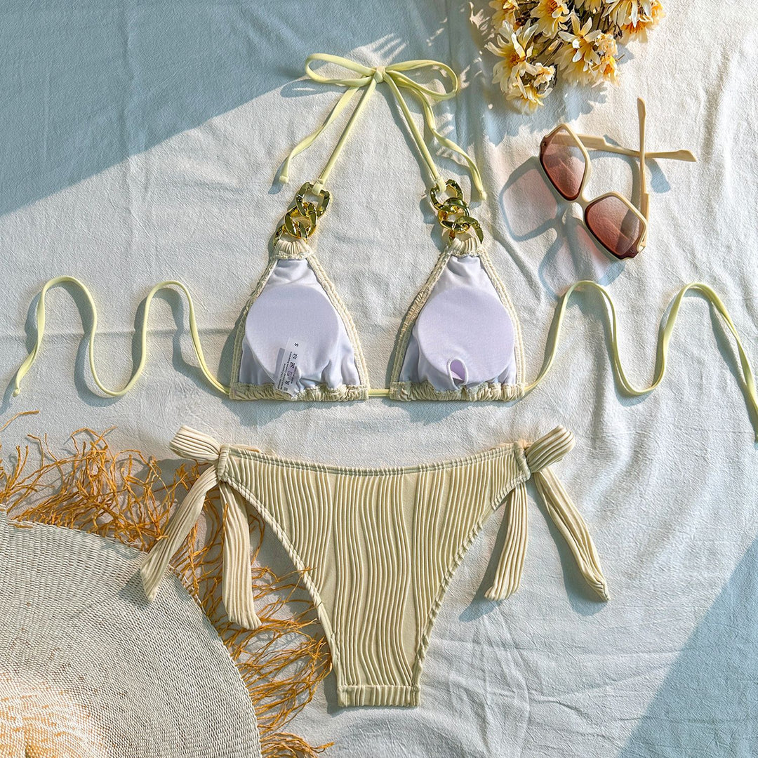 Women's Triangle Bikini with sophisticated chain details Mune Fashion