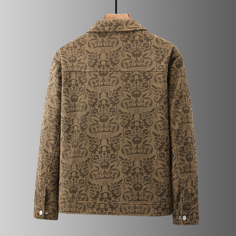 Ladies Elegant Utility Jacket with Floral Pattern Mune Fashion
