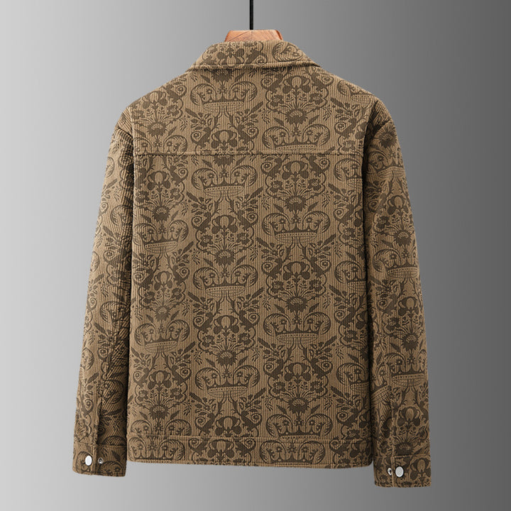 Ladies Elegant Utility Jacket with Floral Pattern Mune Fashion
