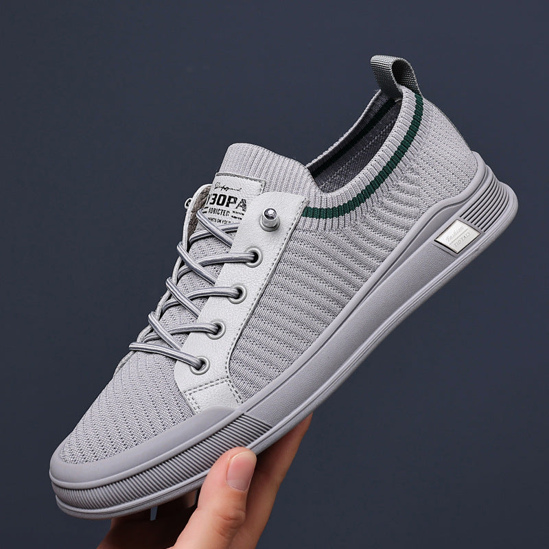 Men's Lightweight Knitted Low-Top Sneaker with Sock-Like Shaft and Cushioned EVA Sole Mune Fashion
