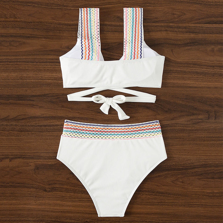 Women's High-Waisted Bikini with Creative Cut Mune Fashion