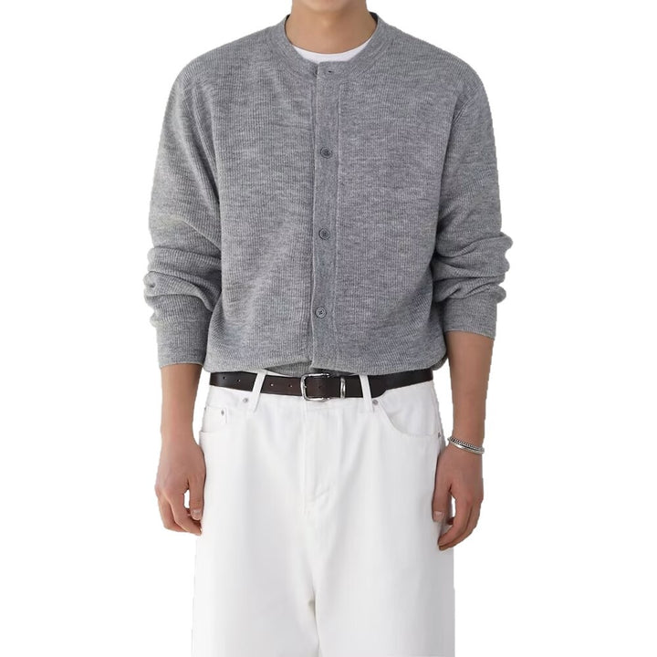 Men's Fashionable Cardigan with Button Placket Mune Fashion