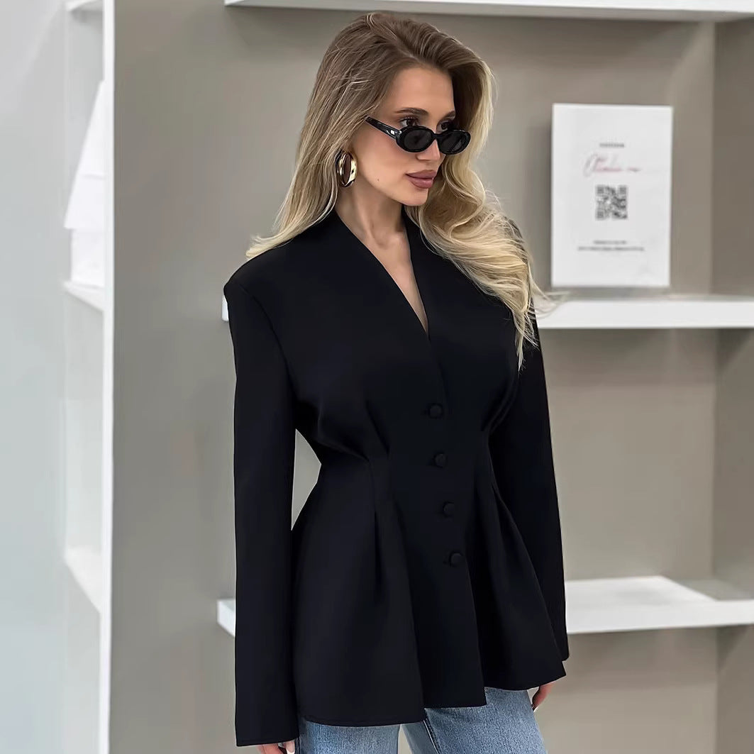Women's Fashion Blazer Jacket with Tailored Fit