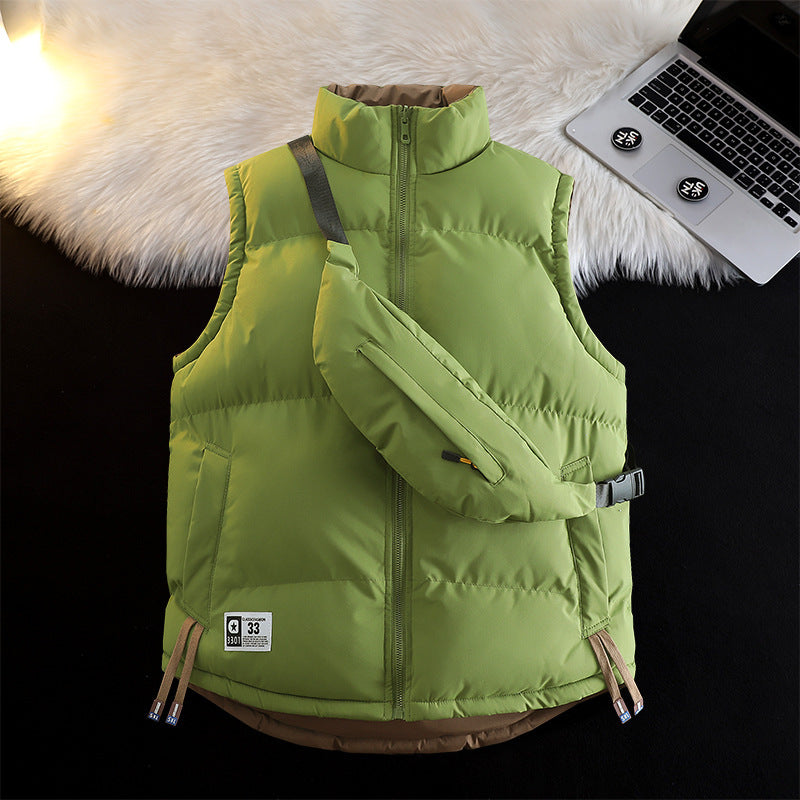 Women's Functional Quilted Vest with High Collar Mune Fashion