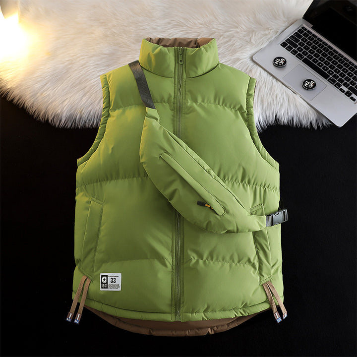 Women's Functional Quilted Vest with High Collar Mune Fashion