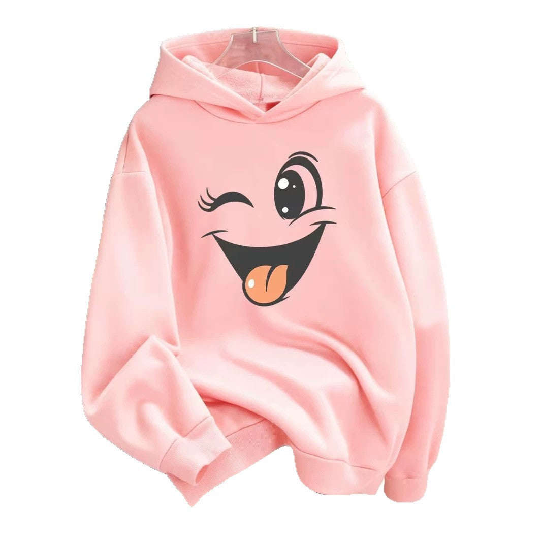 Women Funny Hoodie with Unique Emoji Design Mune Fashion
