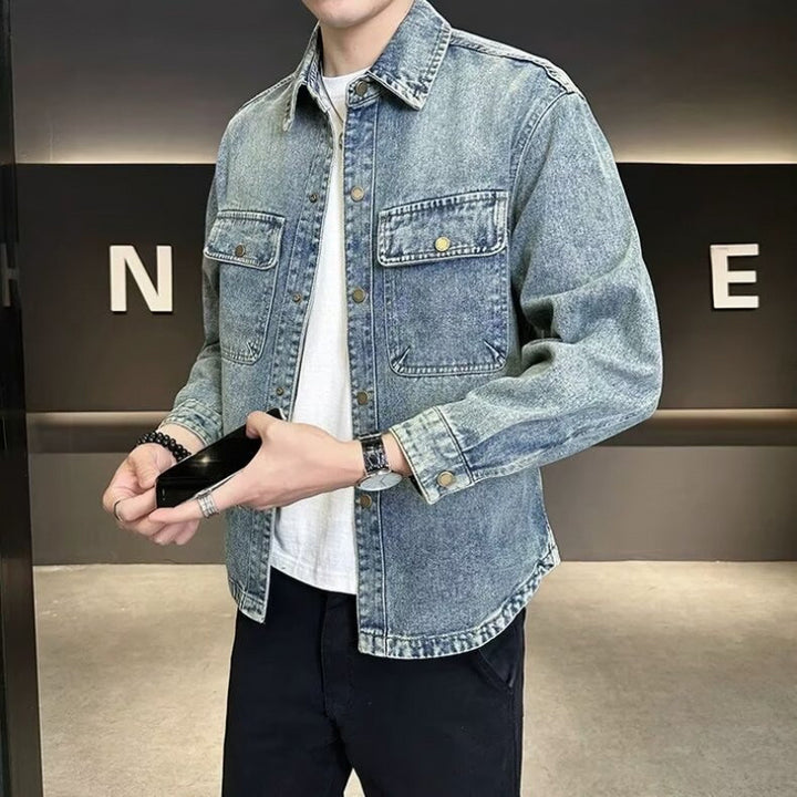 Men's Denim Overshirt Mune Fashion 1787799486