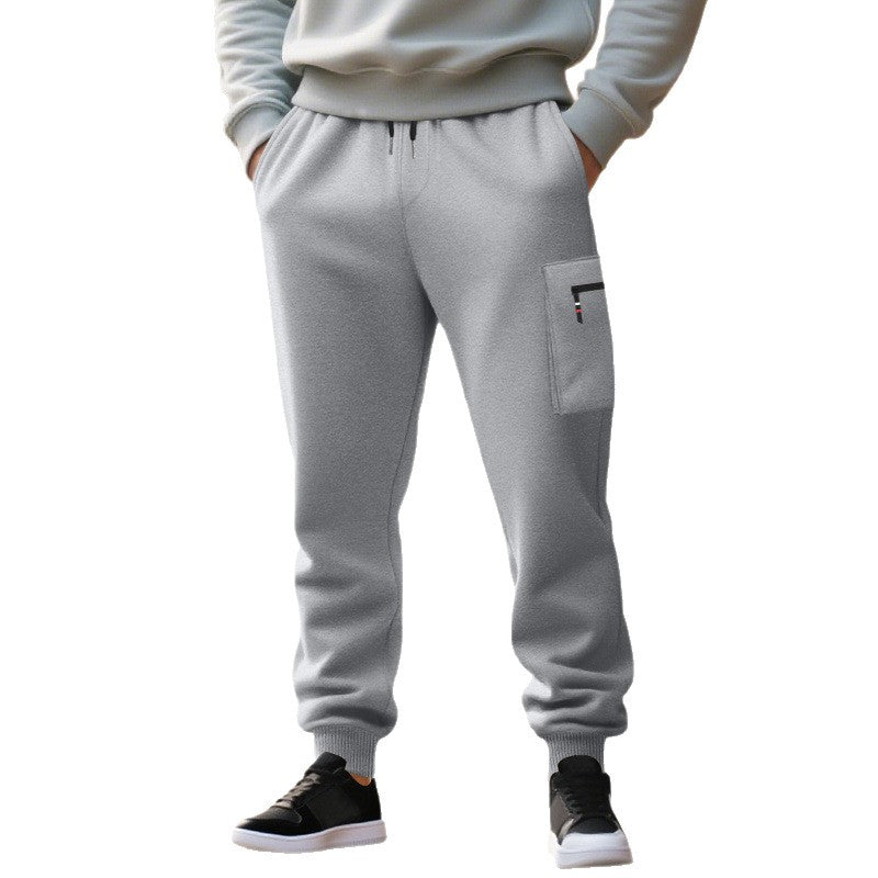 Men's casual joggers with cargo zip pocket, elastic waistband, and ribbed cuffs Mune Fashion