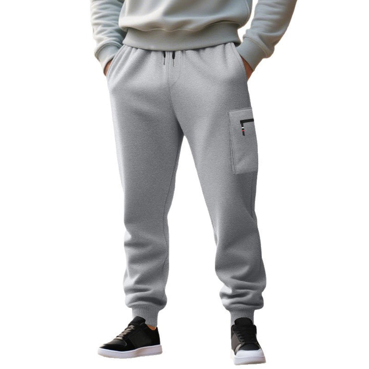 Men's casual joggers with cargo zip pocket, elastic waistband, and ribbed cuffs Mune Fashion