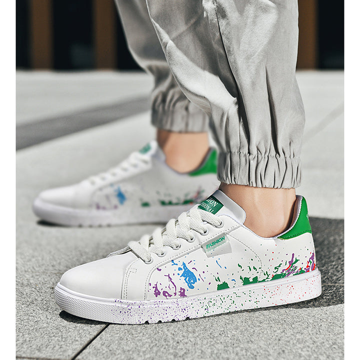 Unisex leisure sneakers with splash color design and cushioned comfort insole Mune Fashion