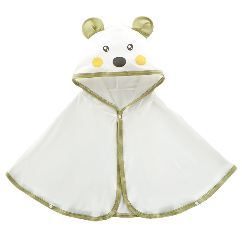 Unisex soft hooded poncho for babies with bear ears and draped bath poncho made of microfiber Mune Fashion