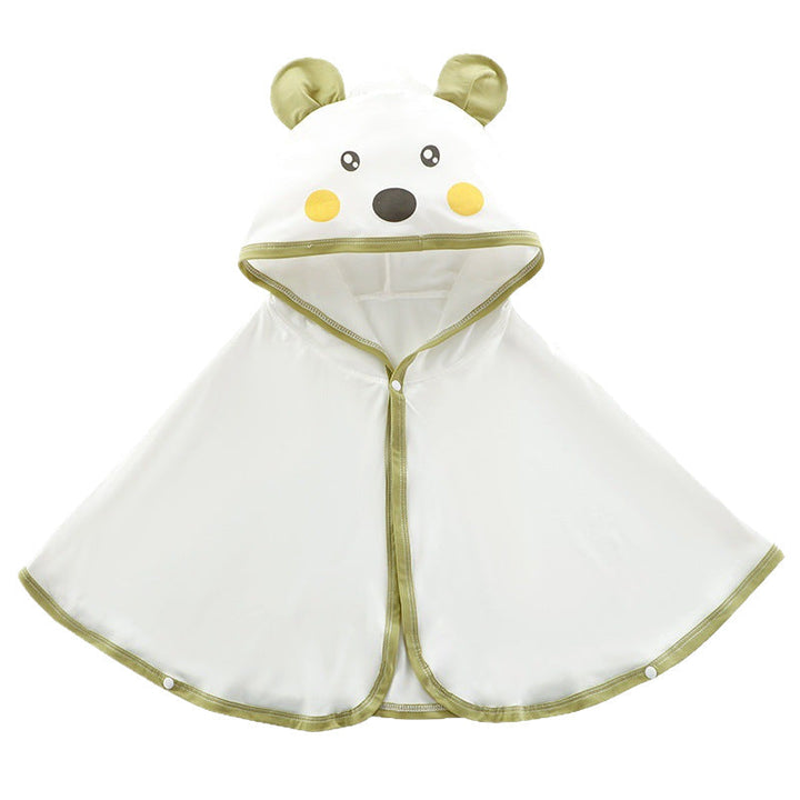 Unisex soft hooded poncho for babies with bear ears and draped bath poncho made of microfiber Mune Fashion