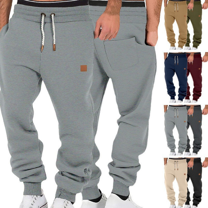 Men's Relax-Fit Fleece Jogging Pants with Cuffs and Drawstring Mune Fashion