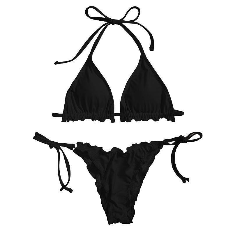 Women's Triangle Bikini with Ruffle Details Mune Fashion