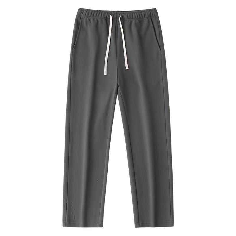 Men's Comfortable Casual Pants with Elastic Waistband and Side Pockets Mune Fashion