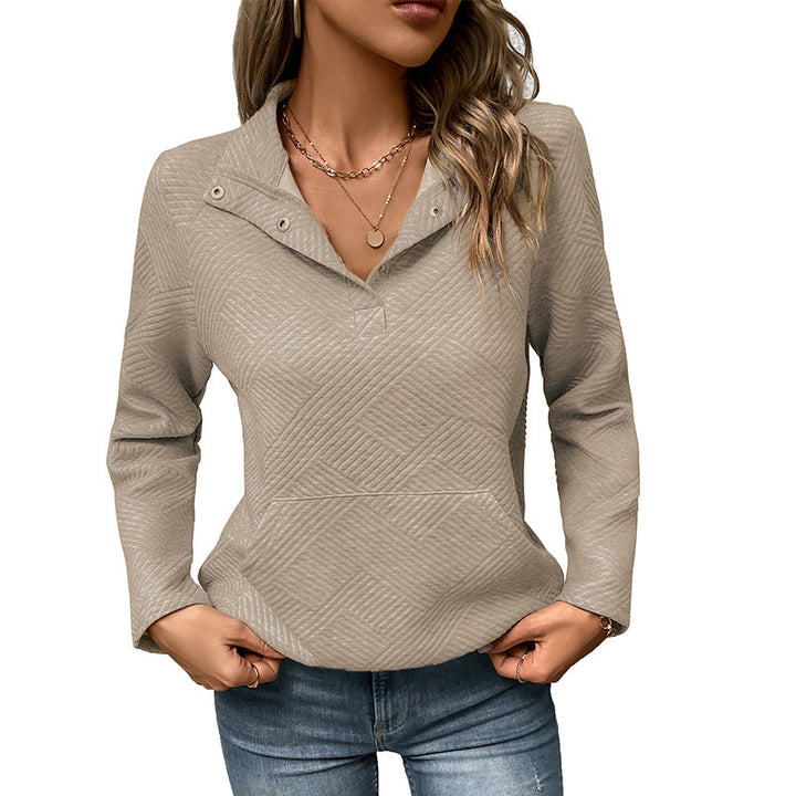 Women's Casual and Stylish Sweater with Stand-Up Collar Mune Fashion