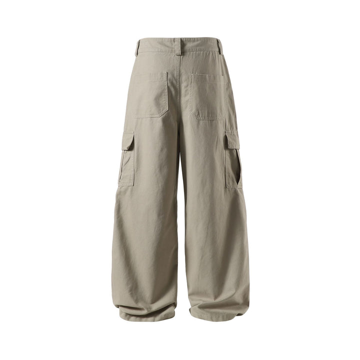 Women's Wide Cargo Culotte with High Waist, Deep Crotch and Functional Flap Pockets Mune Fashion