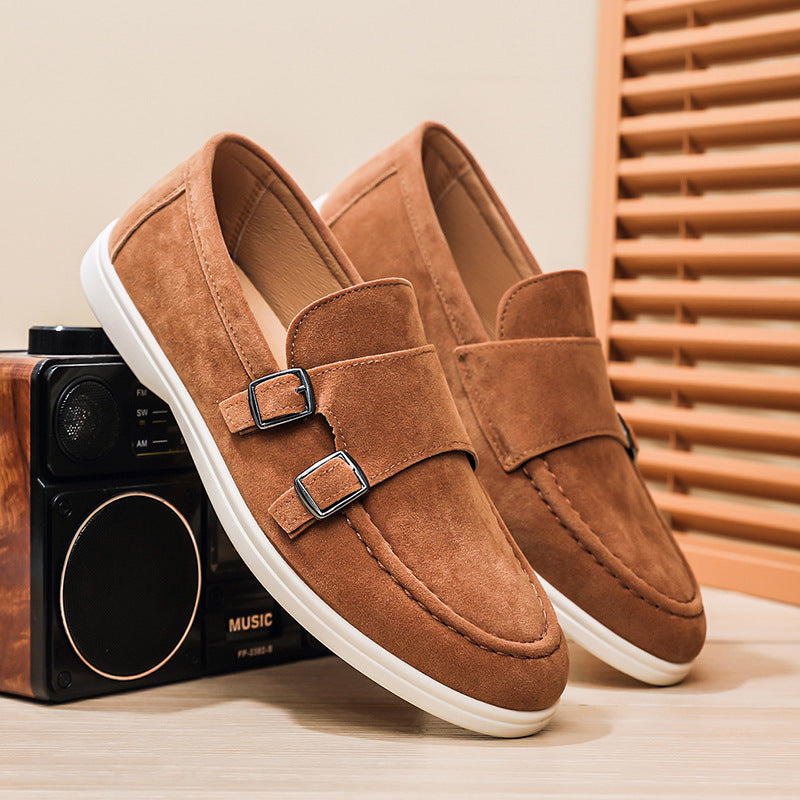 Men's moccasins with fashionable buckles Mune Fashion