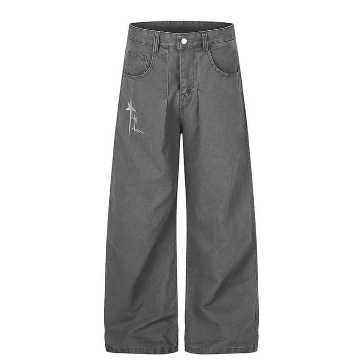 Women's Highwaist Culotte Jeans with wide leg, high waist and subtle star application Mune Fashion
