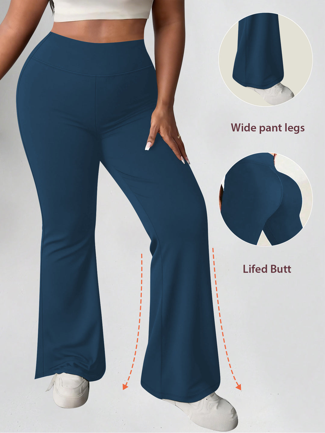 Women's Flare Leggings with High Waist, Butter Soft Stretch and Shaping Hip Seam Mune Fashion