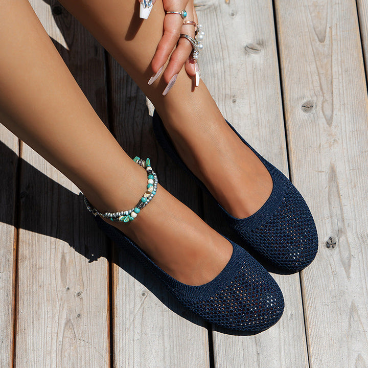 Casual Breathable Flat Shoes Mune Fashion