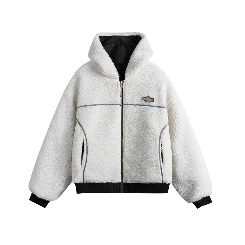 Unisex Oversize Utility Bomber with padded teddy lining and asymmetrical flap pockets Mune Fashion