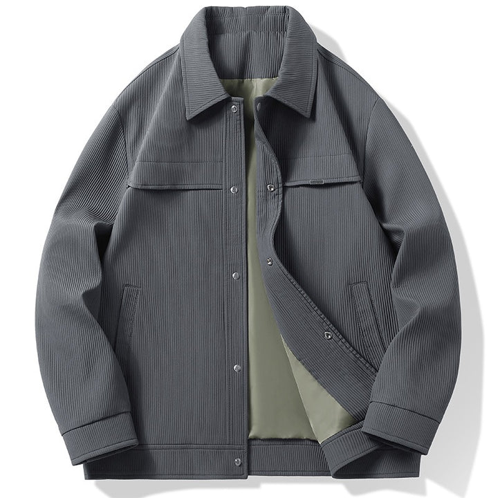 Men's corduroy overshirt jacket with snapped front, fully lined & relaxed fit Mune Fashion