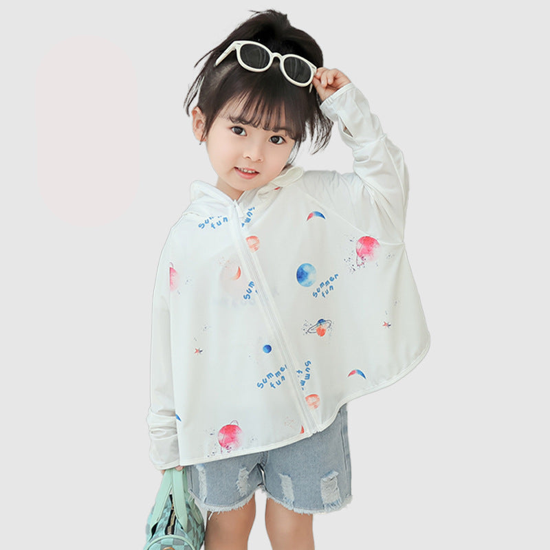 Children's UV protection jacket with hood and lightweight breathable properties Mune Fashion