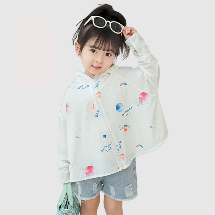 Children's UV protection jacket with hood and lightweight breathable properties Mune Fashion