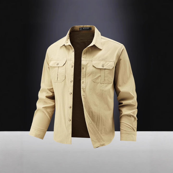 Men's Casual Shirt Jacket with Chest Pockets Mune Fashion