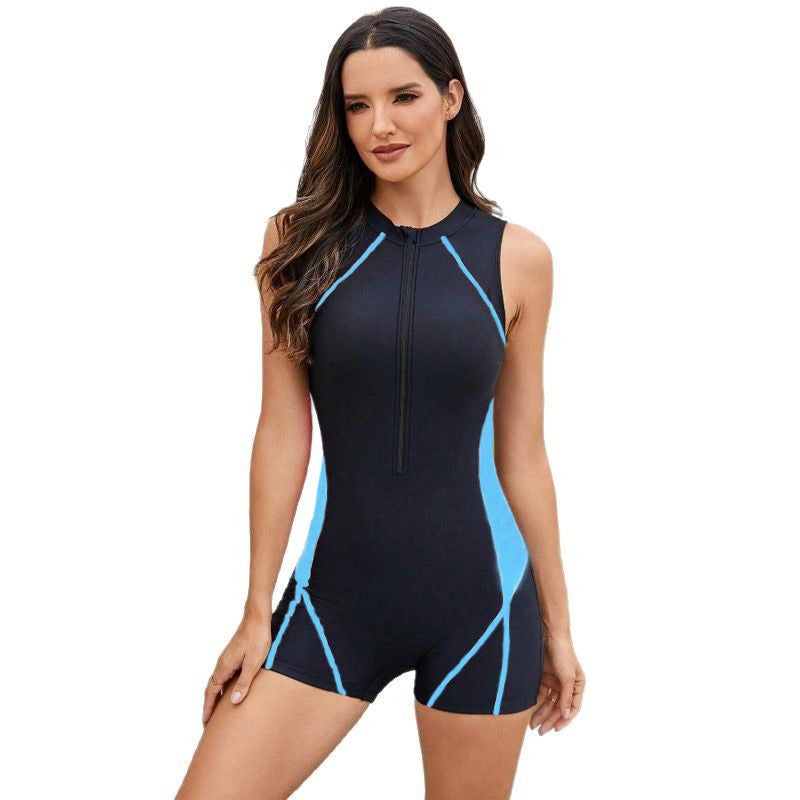 Women's sporty swimsuit with zipper Mune Fashion