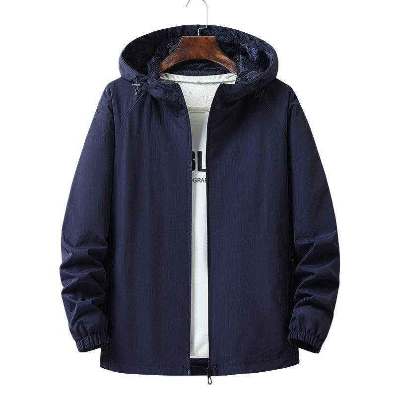 Men's Lightweight Functional Jacket with Adjustable Hood Collar Mune Fashion
